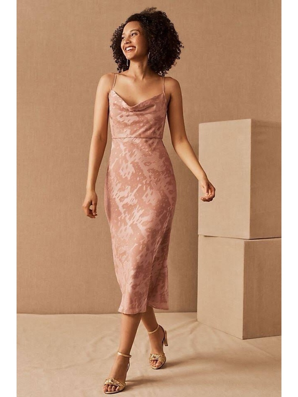 Anthropologie BHLDN Hutch Kinsey Midi Dress in Sedona Size 2 Wedding Guest